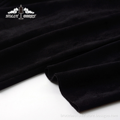 Hoodies Black Blank Women Casual Woven Cropped Sweatshirt